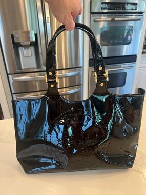 Tory Burch Black Patent Tote